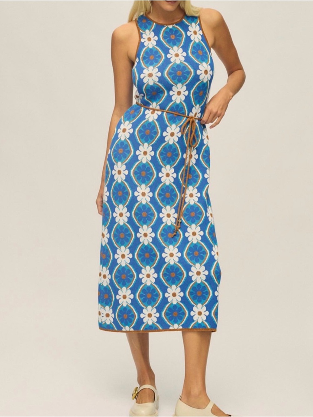 Nine lives bazaar Goldie midi dress daisy dress blue dress